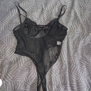 Black lace bodysuit